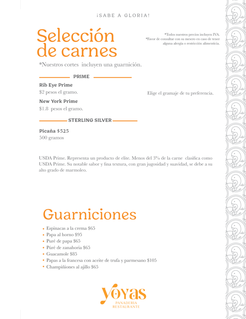 Menú Yoyas 2517